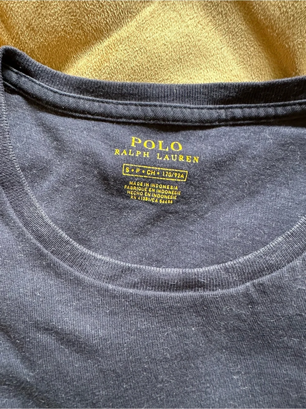 Polo by Ralph Lauren Navy Short-Sleeve Crew Tee with Red Pony Embroidery